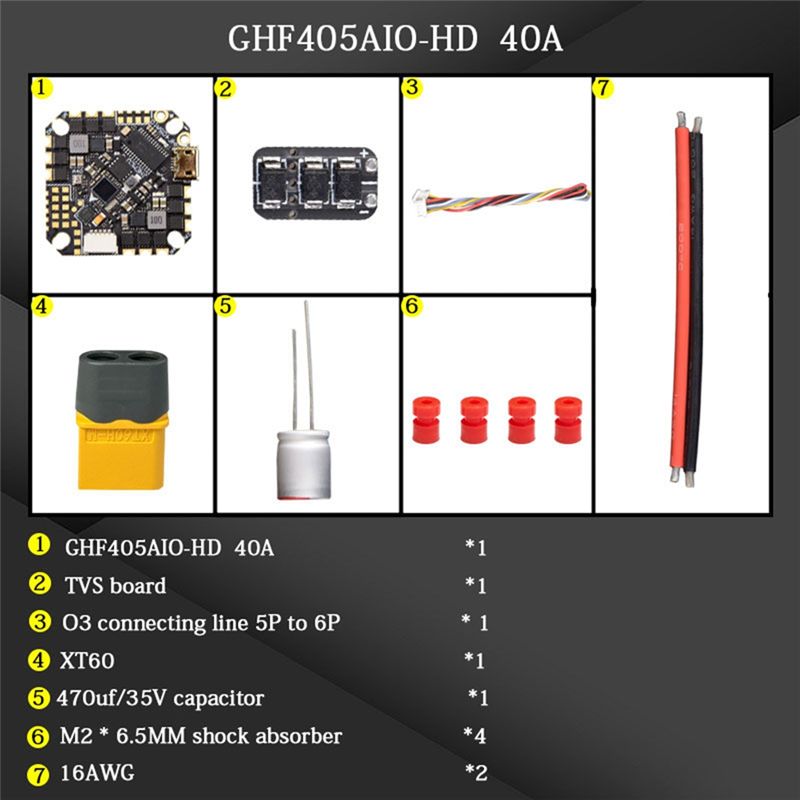 ABTI-GHF405AIO-HD 40A وحدة تحك - مراجعة Fpv Drone Esc وسعره
